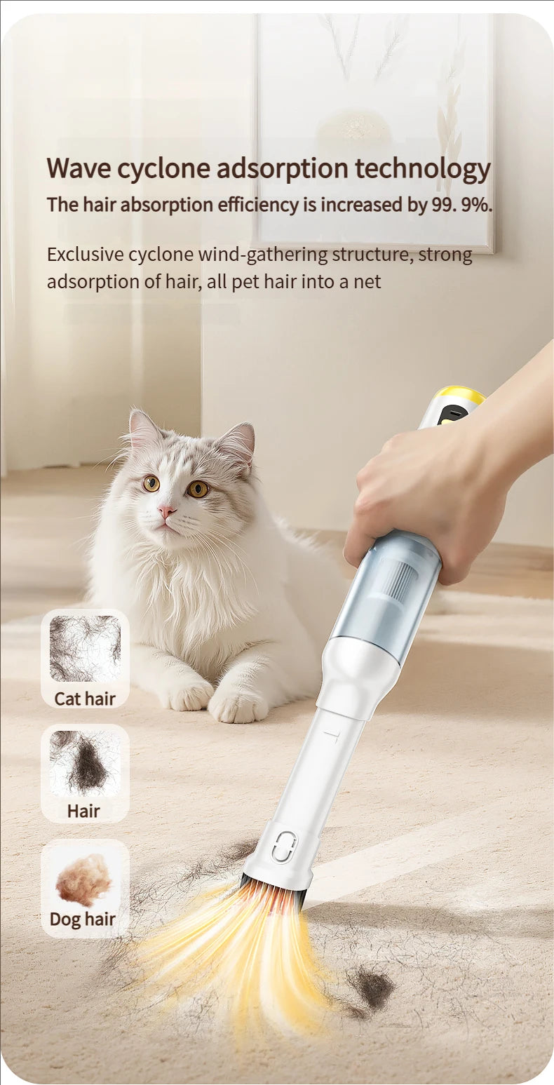 Multifunctional pet vacuum cleaner with advanced cyclonic technology.