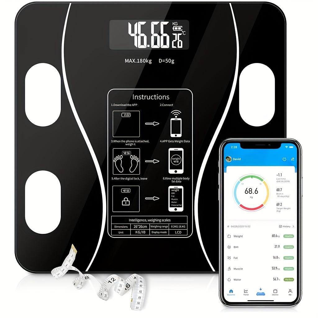 Smart Digital LED Bathroom Scale.