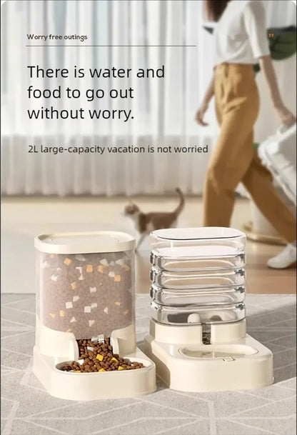 Gravity Pet Feeder and Water Dispenser.