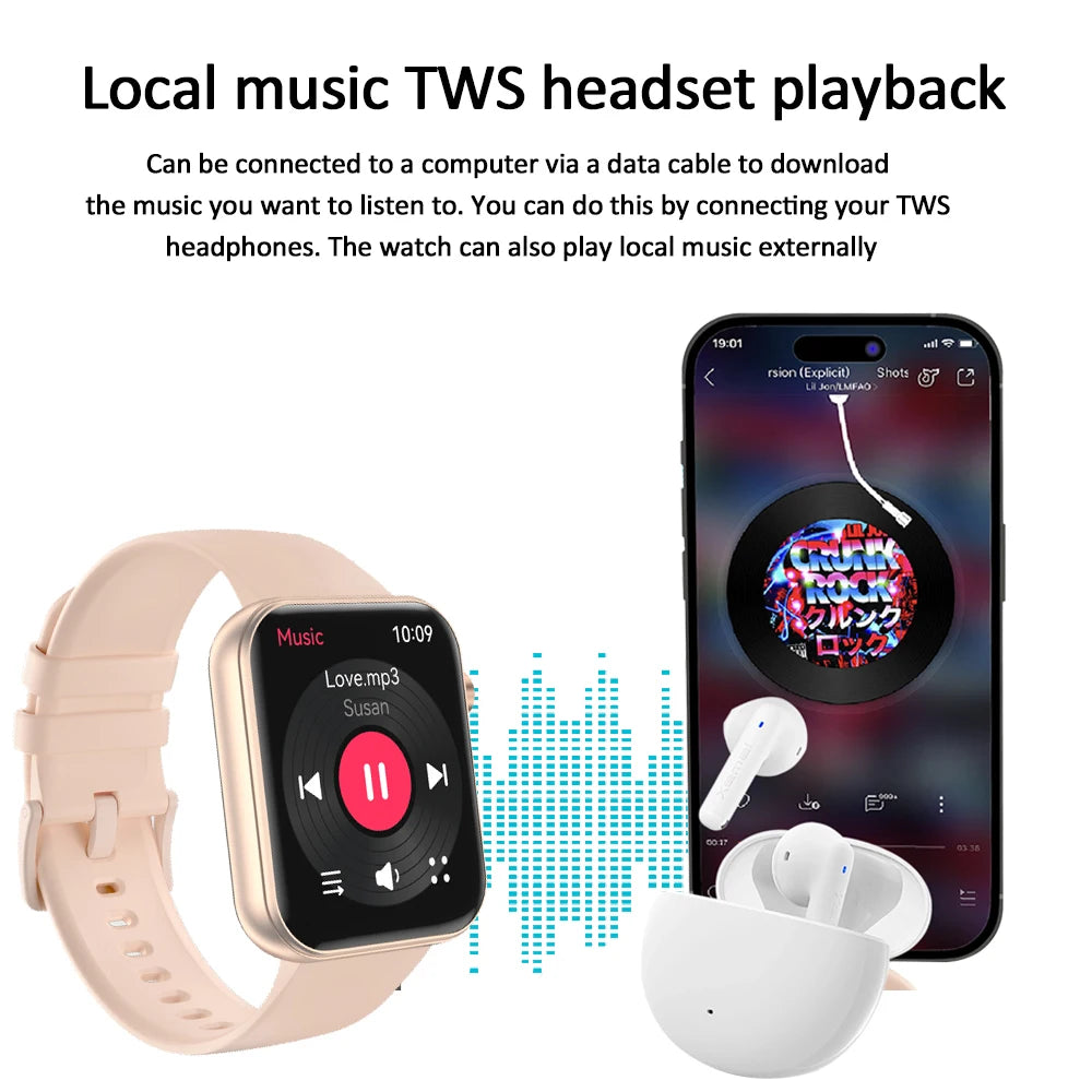 New Smart Watch Men Women with Health, Sports & Fitness Monitor Waterproof