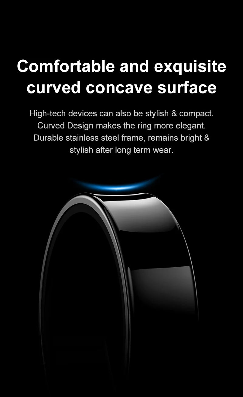 Smart Ring Health Monitor Multi Sport Mode Skin Temperature Measurement