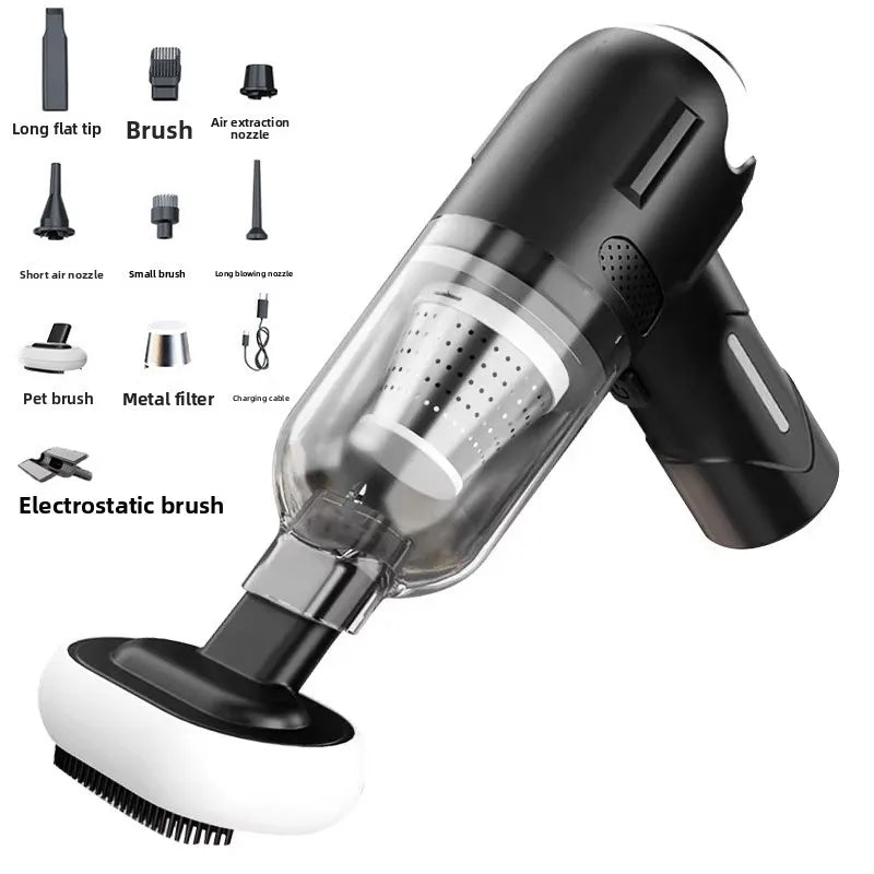Pro-Grade 39000Pa Pet Hair Vacuum Wireless Rechargeable Grooming Tool for Cats Dogs with Anti-Tangle Tech Household Car Use
