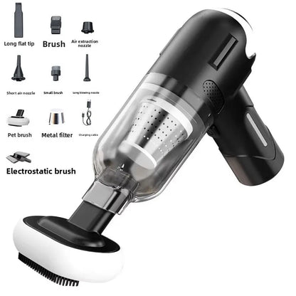 Pro-Grade 39000Pa Pet Hair Vacuum Wireless Rechargeable Grooming Tool for Cats Dogs with Anti-Tangle Tech Household Car Use