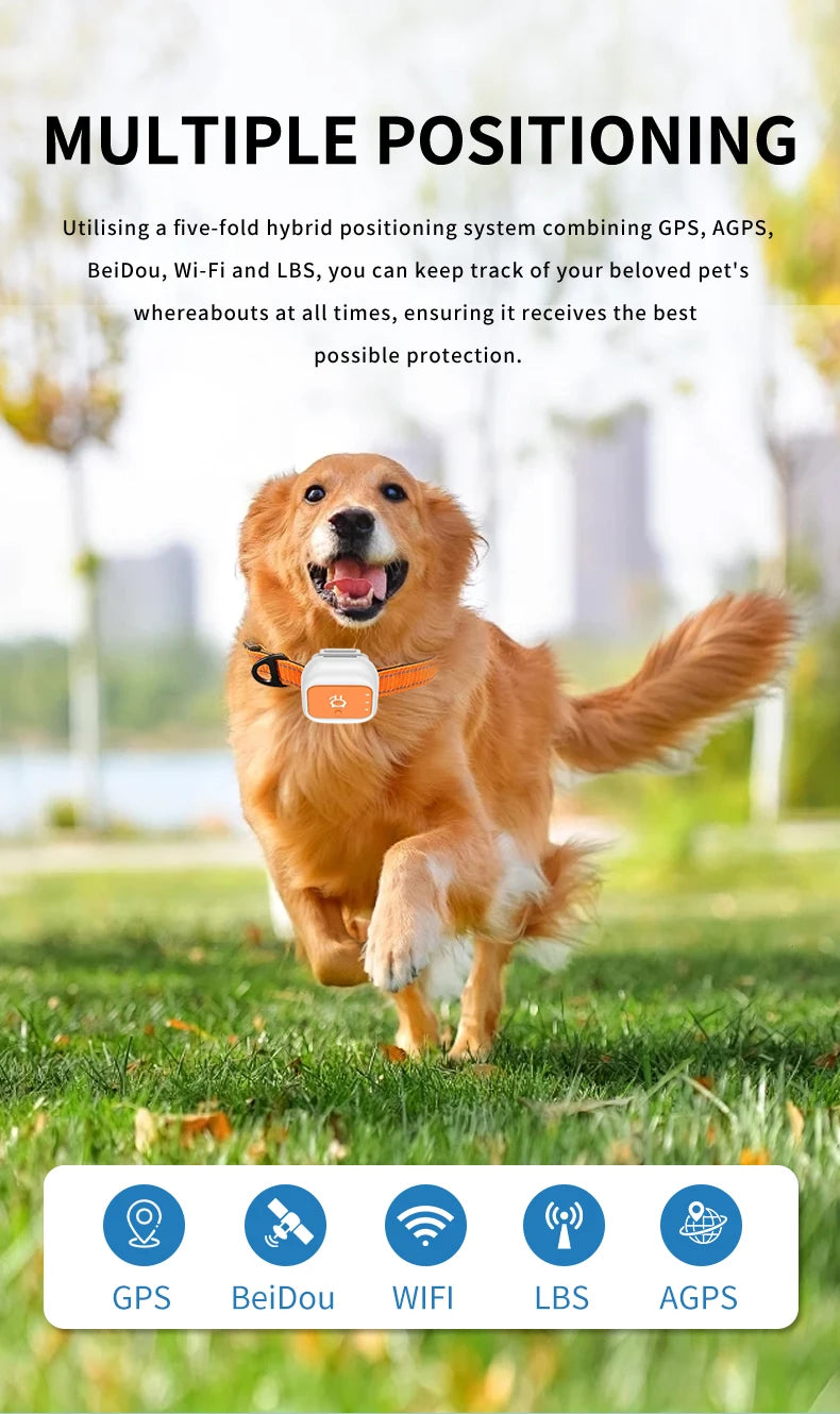 G01 GPS Pet Tracker Small & Waterproof with Long Battery Life.