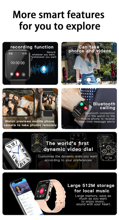 New Smart Watch Men Women with Health, Sports & Fitness Monitor Waterproof