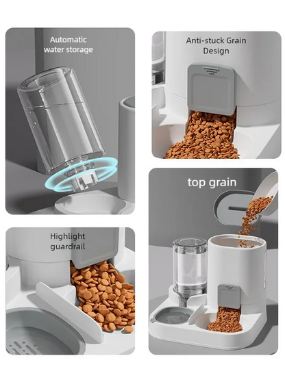 Pet Feeder And Water Dispenser Combo.