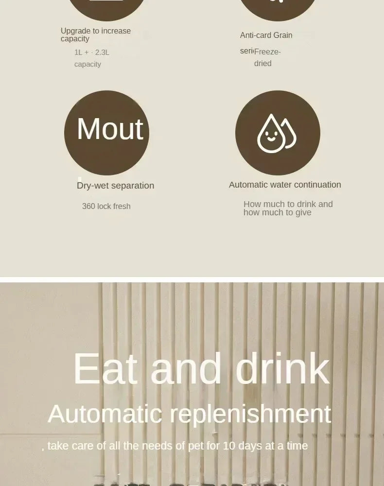 Pet Food Storage Dispenser Container.