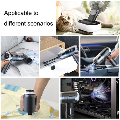 Pro-Grade 39000Pa Pet Hair Vacuum Wireless Rechargeable Grooming Tool for Cats Dogs with Anti-Tangle Tech Household Car Use