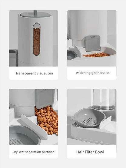 Pet Feeder And Water Dispenser Combo.