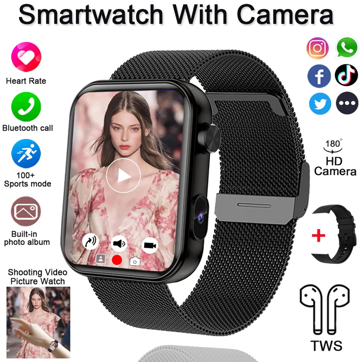 New Smart Watch Men Women with Health, Sports & Fitness Monitor Waterproof